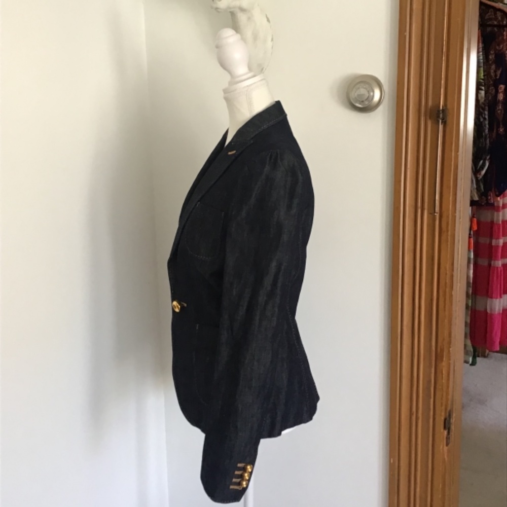 DSquared2 Size 46 Tailored Denim Blazer w Gorgeous contrast stitching - Picture 10 of 10